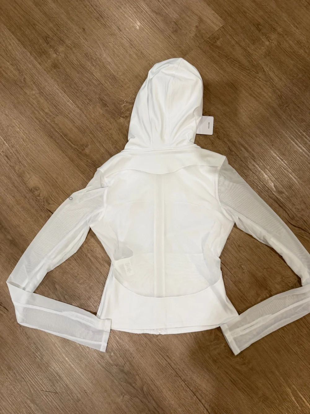 ALO SOFTSCULT SUPERSET FULL ZIP JACKET- WHITE - Picture 7 of 7